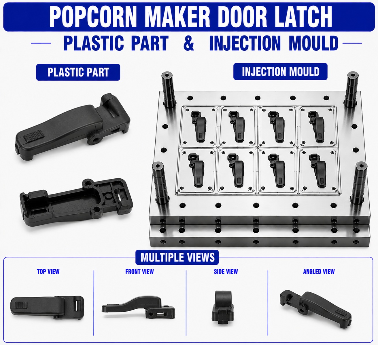 Popcorn Maker Plastic Door Latch Mould and Moulding Service